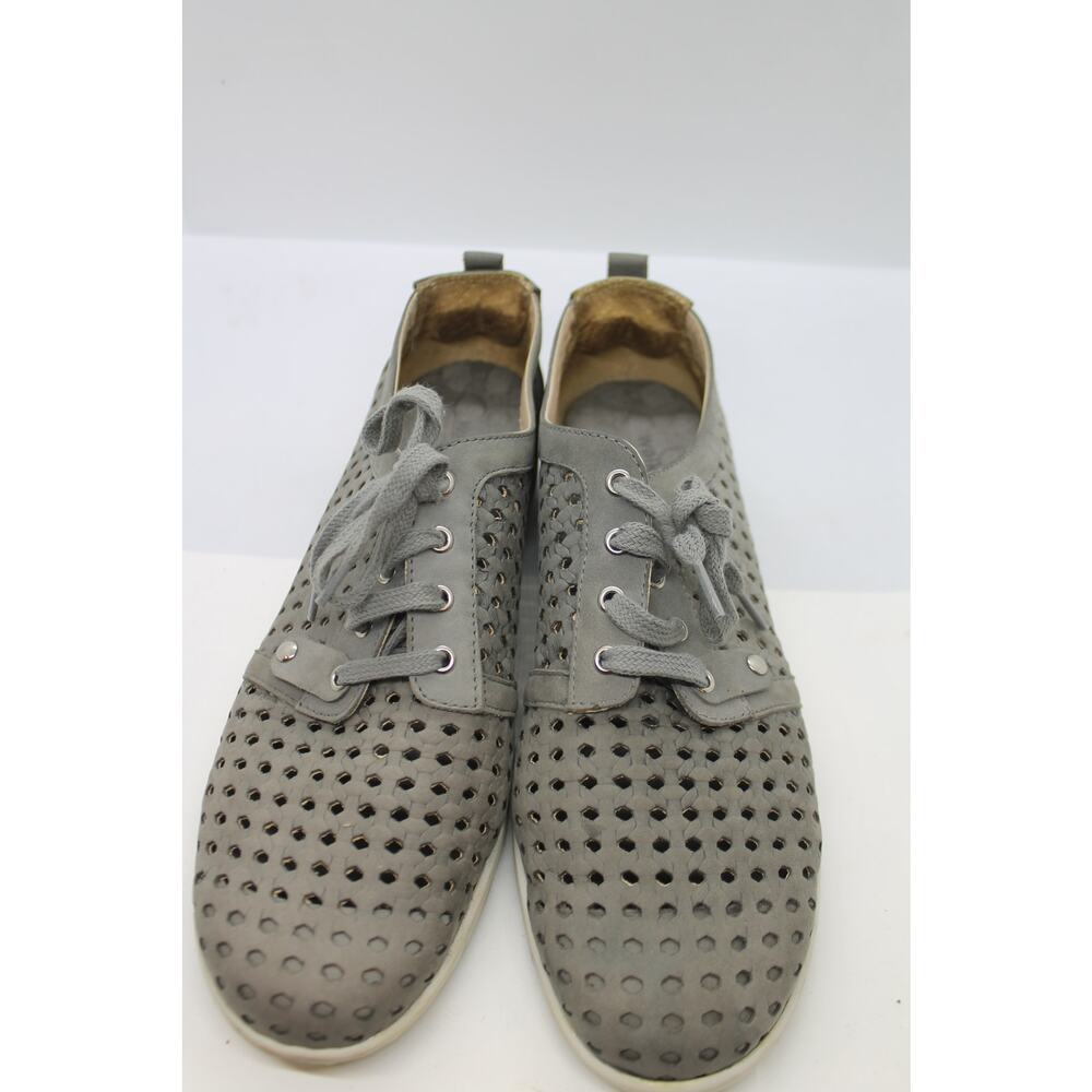 Walking Cradles Oasis Gray Perforated Leather Sneakers sz 9.5M